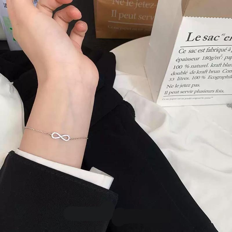 Beixi Women s Mobius Ring s925 Sterling Silver Bracelet - Fashionable Ins Style Accessory 925 Silver