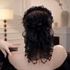 Feder Blume Quaste Greifklemme Exquisiter Party-Schleife Haarspangen Damen Haifischklemme Kopfschmuck Haarschmuck