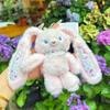 1Pcs Creative Ear Pulling Bunny Pendant 30Cm Cute Pull-Out Rabbit Plush Toy Keychain Bag Charm Decor Kids Stress Relief Gift