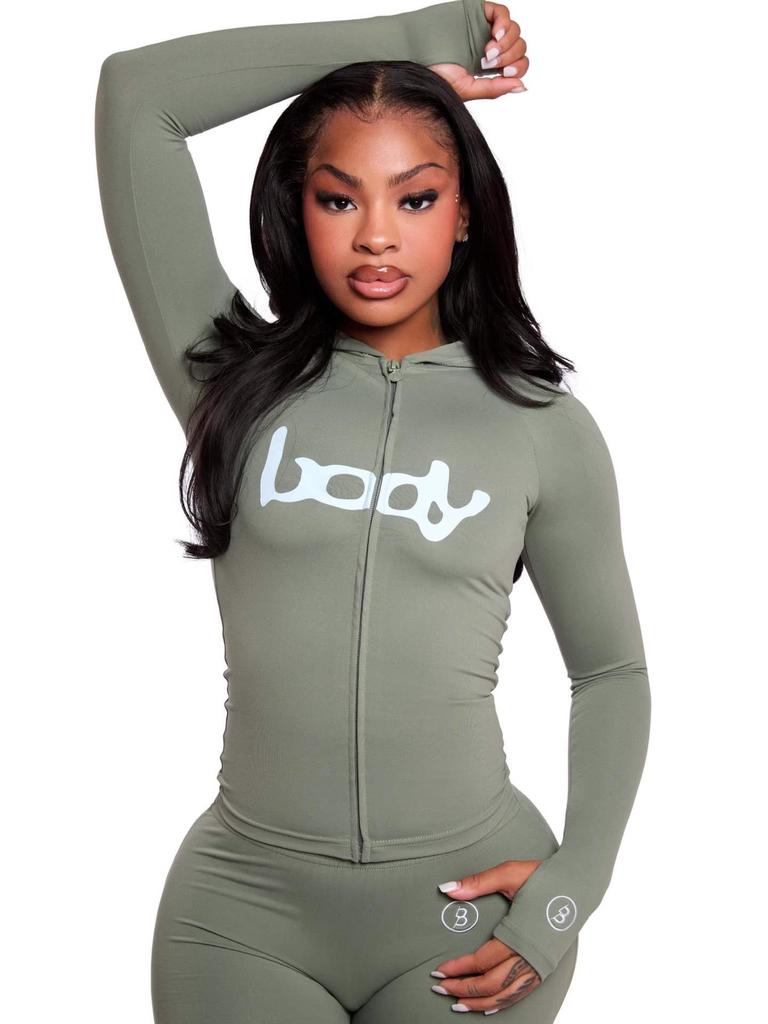Vielseitiges Hoodie-Set mit Leopardenmuster und Skinny-Hose mit Buchstabenaufdruck