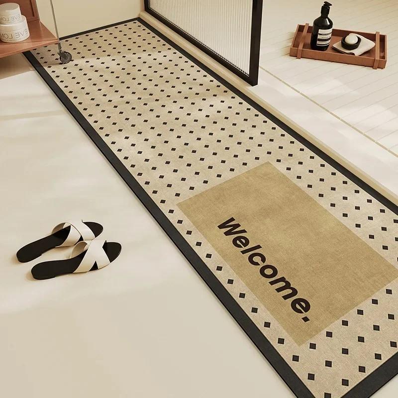 

Bathroom Carpet Non-slip Absorbent Floor Mat Soft Diatom Mud Long Home Decoration Bath Rug Water-absorbent 1pc 50x80cm