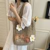 Lässige hohl gestrickte große Einkaufstasche Designer handgefertigt gewebt Frauen Schultertaschen Luxus Sommer Strandtasche Shopper Geldbörsen