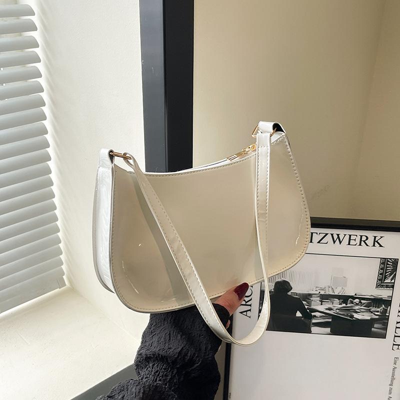 Koreanisches Designer Damen Leder Schultertasche Reißverschluss Handtasche Lässige Tote für Mädchen Tägliche Nutzung Geschenk