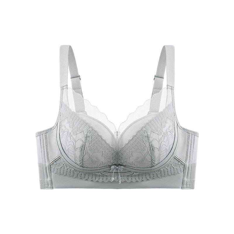 

Красный кружевной беспроводной бюстгальтер для маленькой и большой груди - Антибактериальный, дышащий и минимизирующий с боковой поддержкой 36/80AB