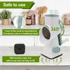 Rotary Cheese Grater with Handle Manual Rotary Cheese Grater Shredder with 3 Replaceable Stainless Steel Drum Blades and Suction