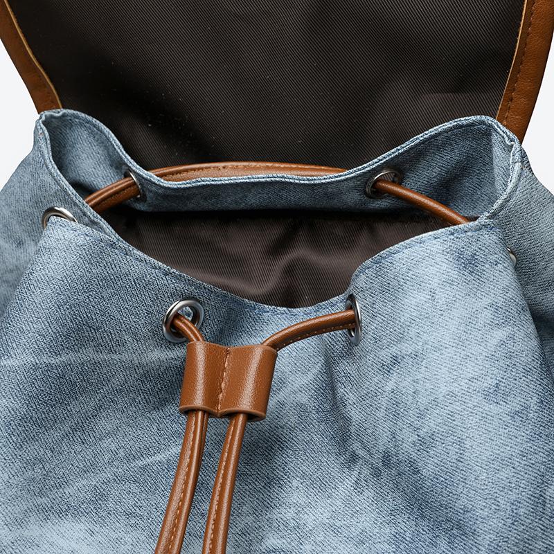 Vintage Color Block Backpack Women's Lightweight Backpack
