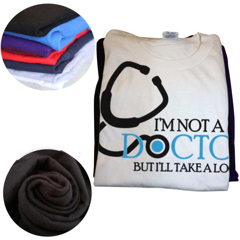 Lustig Ich bin kein Arzt, aber ich schau mal drauf Grafik T-Shirts Herren Damen Mode Freizeit T-Shirt 100% Baumwolle Locker Oversized T-Shirt