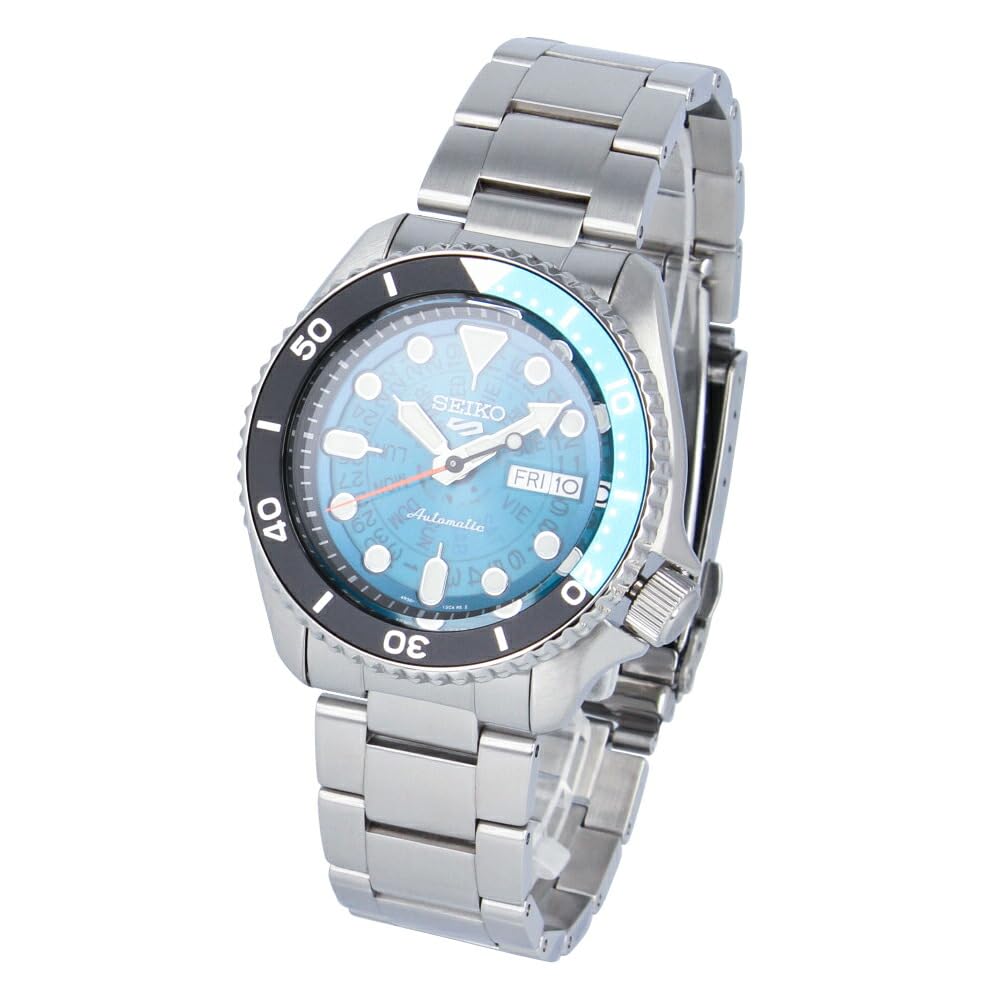 

SEIKO5 Sports Time Sonar Watch Men s Automatic Self-winding Silver Blue Black SRPJ45K