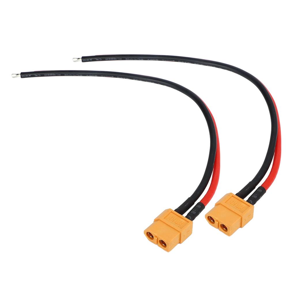 2PCS Power Adapter Cable Silicone AWM14 XT60 Male Head Fireproof Power Converter Cord for Electric
