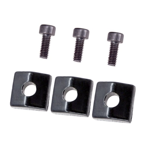 3-Piece Electric Guitar Locking Nut Clamp & Screw Suit Tremolo Bridge Replacement Parts (Black)