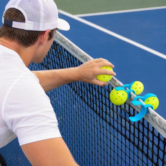 1/2 stk. Bærbar Pickleball Boldholder, Pickleball Boldbane Hegn Netklips, Hurtig Adgang Plastik Pickleball Boldklemme Tilbehør