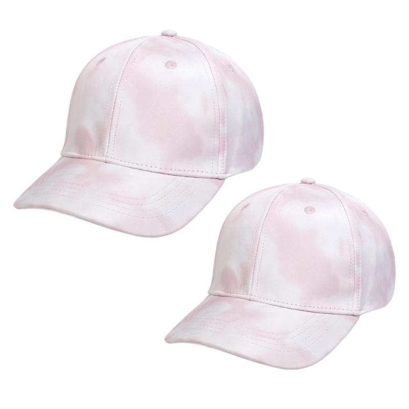 Pair of Adjustable Outdoor Hats Parent Child Matching Set Summer Breathable Polyester Fabric