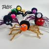Kids Halloween Gift Ideas Spider Hair Clips for Girls Women, Cute Furry Barrettes, Stage Performance Ornaments Tinsel Fluffy Pom Accessory Parties