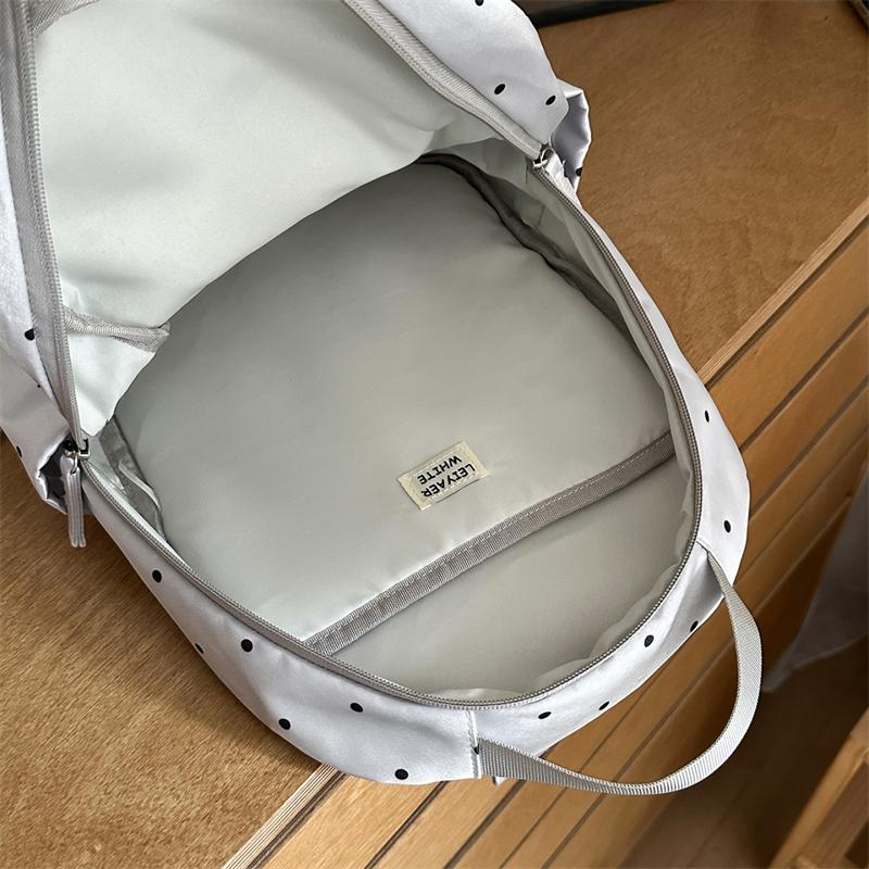 Dot Print Backpack Women's Lightweight Large Capacity Commuter Backpack