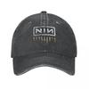Nine Inch Nails Baseball Cap Popular Band Kpop Adjustable Washed Trucker Hat Unisex-Teens Stylish Printed Washed Baseball Caps