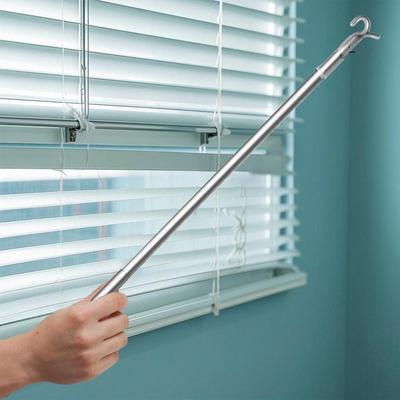 Draw Rod For Cordless Blinds Window Pole Opener And Loft Ladder Pole With Hook Adjustable Metal Telescopic Wand For Kitchen