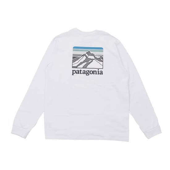 Line Logo Ridge Responsibili Tee Long Sleeve 38517 White [Patagonia] M's L/S T-Shirt (WHI) [Size S]