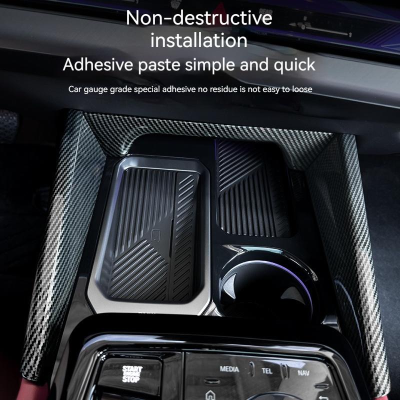 For BMW 5 Series i5 G60 2025-2025 Carbon Fiber Style Center Control Side Gear Cover Trim Car Interior Accessories