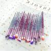 Colorful Makeup Brush Set Glitter Shinny Crystal Foundation Blending Power Cosmetic Beauty Make Up Tool Set