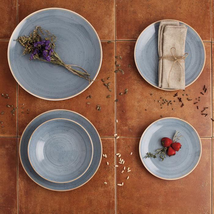 Farfurie plată Ariane Terra Ceramică Albastră (24 cm) (6 Unități)