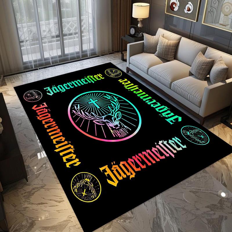 Jägermeister: Tappeto Audace Vivace Arredamento Casa Adatto a Tutte le Stagioni Cuscino per Sedia da Ufficio Arte Decorazione Stanza del Dormitorio