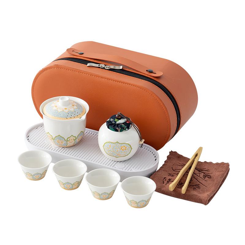 Travel Tea Set Portable Bag Kung Fu Tea Set Kuaike Cup Teapot Tea Drinking Business