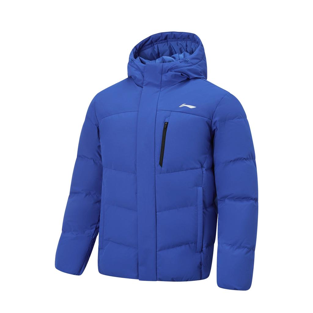 Li-Ning Fitness Warm Water-Resistant Solid Color Short Down Jacket Men jackets AYMV153-5
