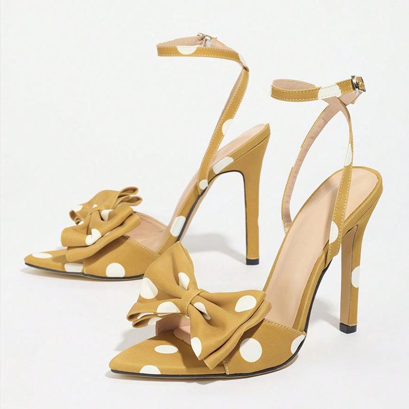 

Мода Liyke Летняя Мода Горошек Бант Высокие Каблуки Гладиаторские Сандалии Женские Пип-То Носок Ремешок с Пряжкой Вечеринка Выпускной Вечер Женская Обувь 35 жёлтый