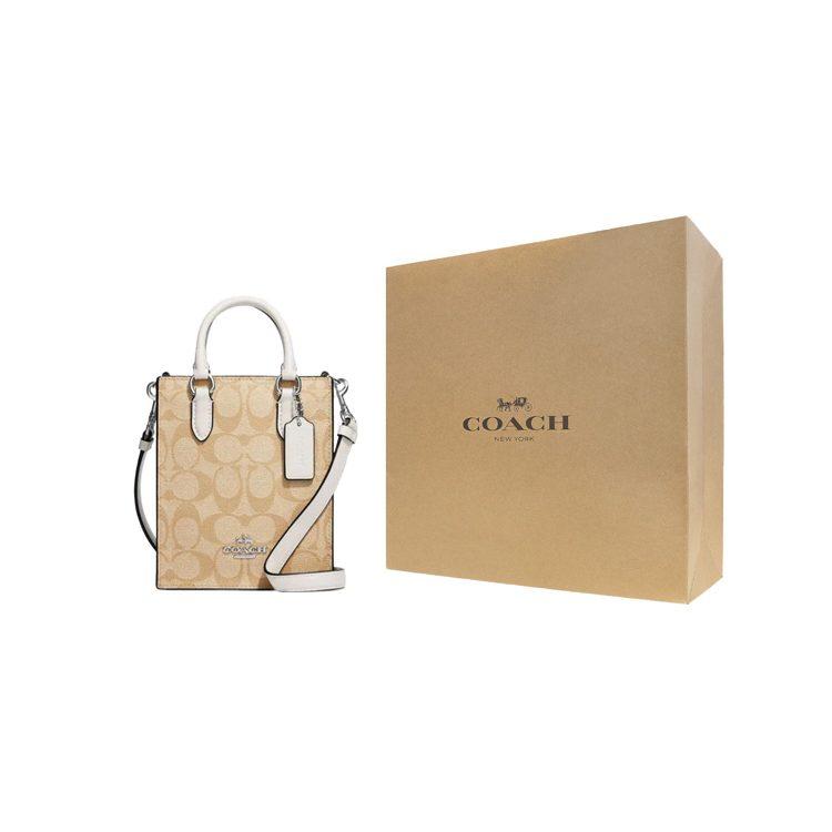 COACH N/S Coated Canvas With Leather