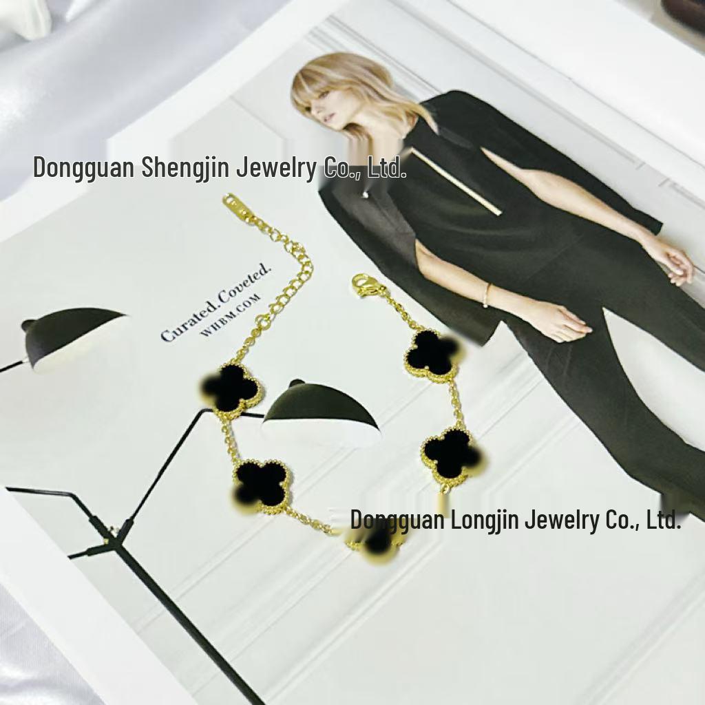 18K Gold-Plated Four-Leaf Clover Bracelet - Elegant, Durable & Versatile Women's Jewelry