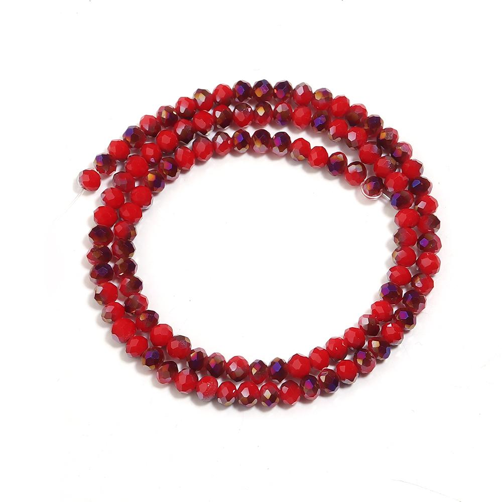 

1 Strand Faceted Crystal Beads Red Purple Glass Loose Beads For Jewelry Making DIY Crafts Bracelets Necklace Accessories 4/6/8mm