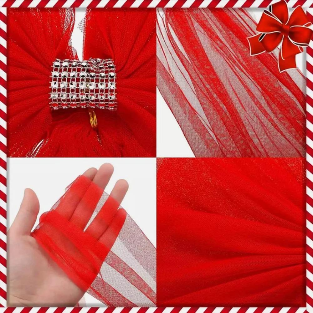 Large Size Christmas Front Door Bow Red Christmas Home Decoration Cabinet Bow  Fireplace