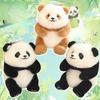 Fubao He Hua Qizai Panda Peluche Panda Figura Con Imbottitura in Cotone PP Per Regalo di Compleanno e Decorazione