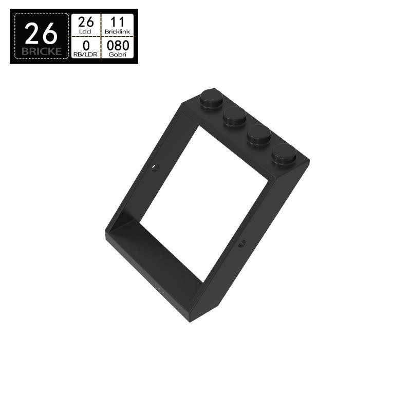BRICKE 4447 Roof Window 4x4x3 Building Blocks - LEGO Compatible MOC DIY Accessories 25 pcs