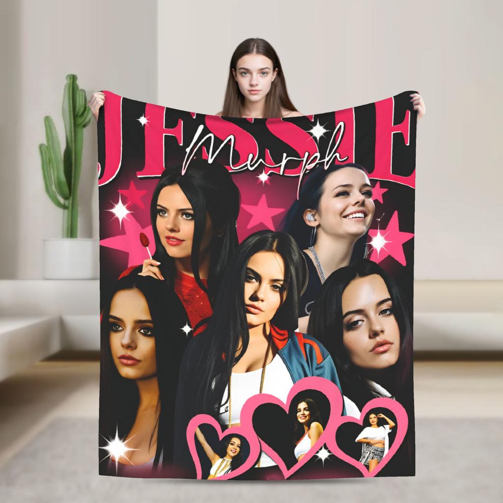 Jessie Murph Hysteria Tour  Warm Blanket  Travel Plush Throw Blanket Funny Living Room Flannel Bedspread Sofa Bed Cover