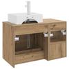 Bathroom Furniture Set 2 Pcs Artisan Oak Wood Based Material
