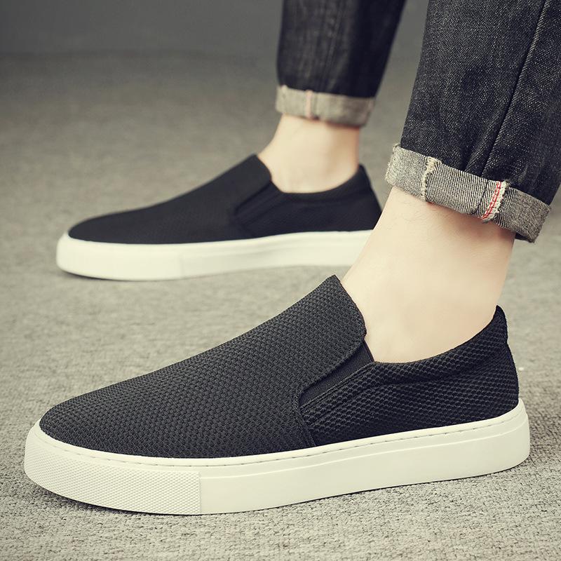 

Extra large size 2025 new spring canvas shoes men s shoes trendy shoes breathable Korean version casual one-pedal lazy board shoes 38