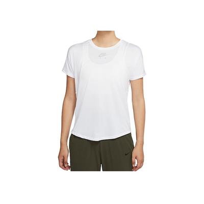 Air Dri-FIT Running Short Sleeve Crew Neck T-Shirt Women Tops White CU3330-100