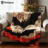 Moon Bat Graphic Soft Flannel Blanket Breathable Warm Throw for Office Car Sofa Kids Room Birthday Xmas Gift