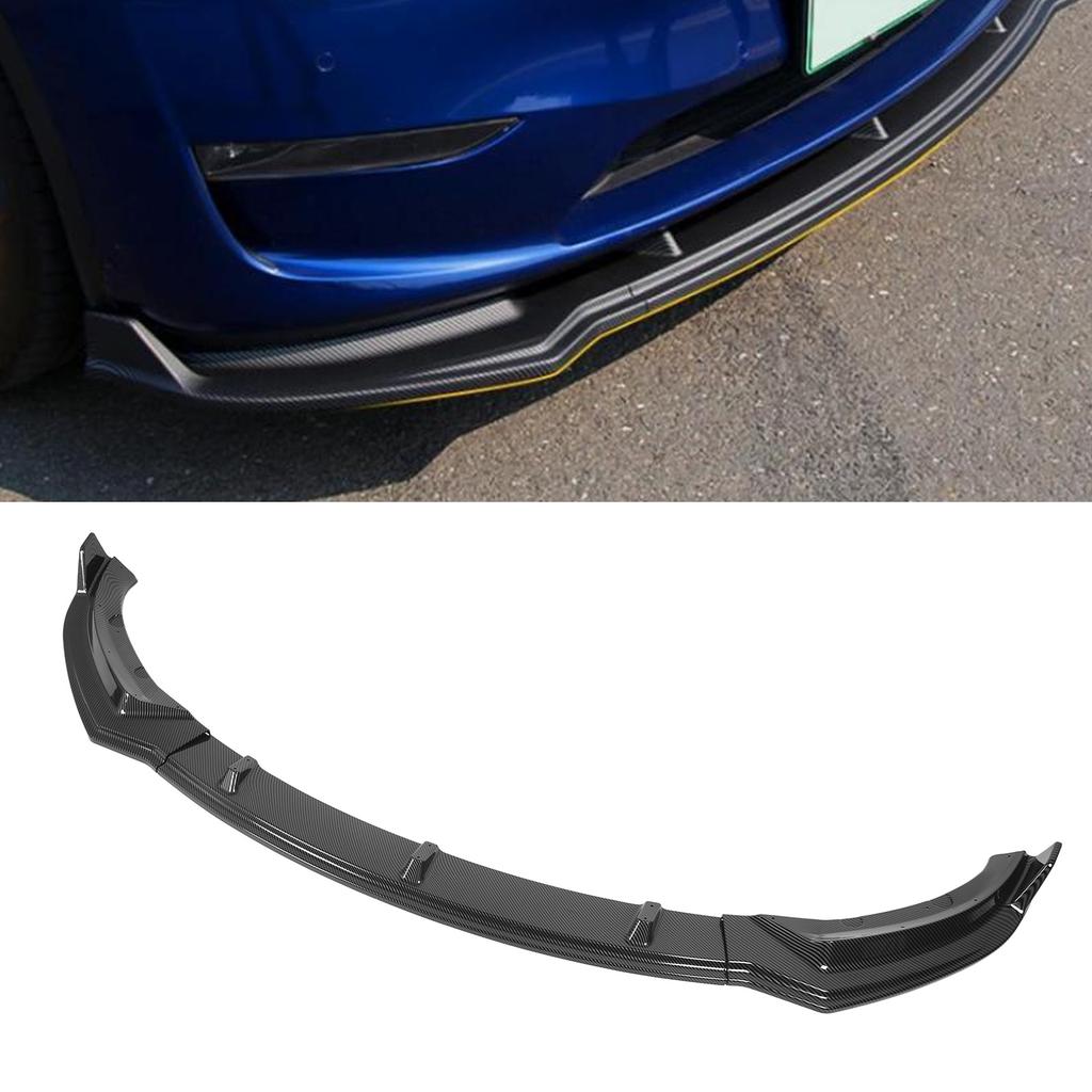 3PCS Front Bumper Lip Spoiler Reduce Wind Resistance Abrasion Resistant Replacement for     2017 to 2023