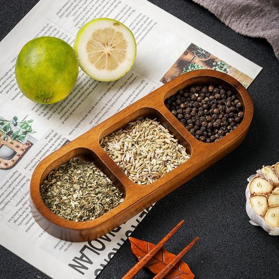Wooden Divided Serving Tray