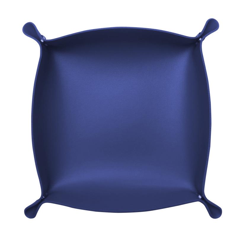 მორგებადი PU ტყავის შესანახი უჯრა დასაკეცი კუთხეებით და მარტივი დიზაინით