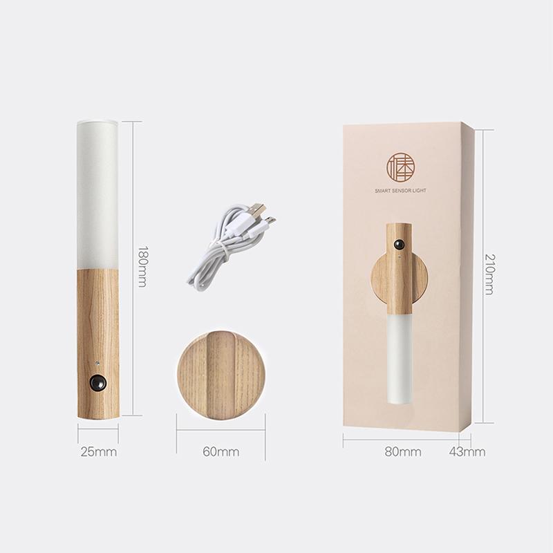 

портативный датчик движения на 360°, магнитный ночник, USB перезаряжаемый для дома, гостиной, коридора, настенный светильник