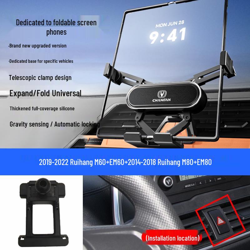 Foldable Mobile Phone Holder for Changan Eado/Deep Blue/Ounuo/CS55/Benben/CS75/Coser/Oshan Vehicles