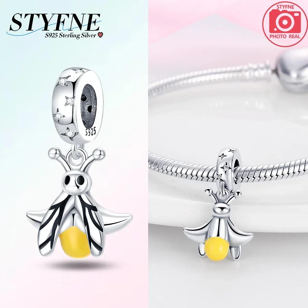 Copper Luminous Chameleon Change Color Butterfly Insect Beads Charms Pendant Fit Original Bracelets Diy Jewelry