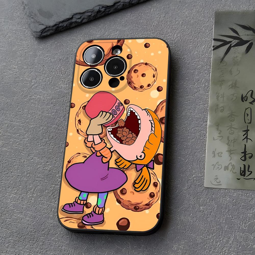 R-Rugrat Chuckie A-Angelica Phone Case Funda For Iphone 13 17 16 11 15ProMax 14 12 Pro Xs Max Mini Xr X 7 8 6 6s Plus Covers