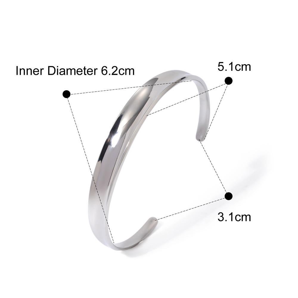 Hypoallergenic Geometric Shape Open Bracelet Stylish Hand Ornament Women