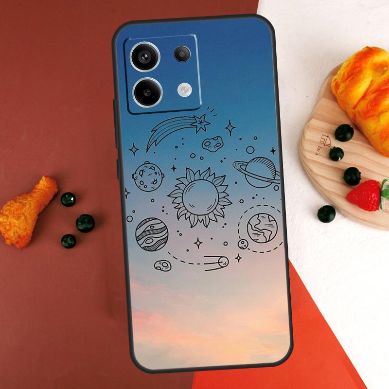 Space Solar System Planets Universe Case For Xiaomi Redmi Note 14 Pro 9 10 11 12 13 Pro 10S 11S 12S Redmi 13C 10C 12C 14C Coque