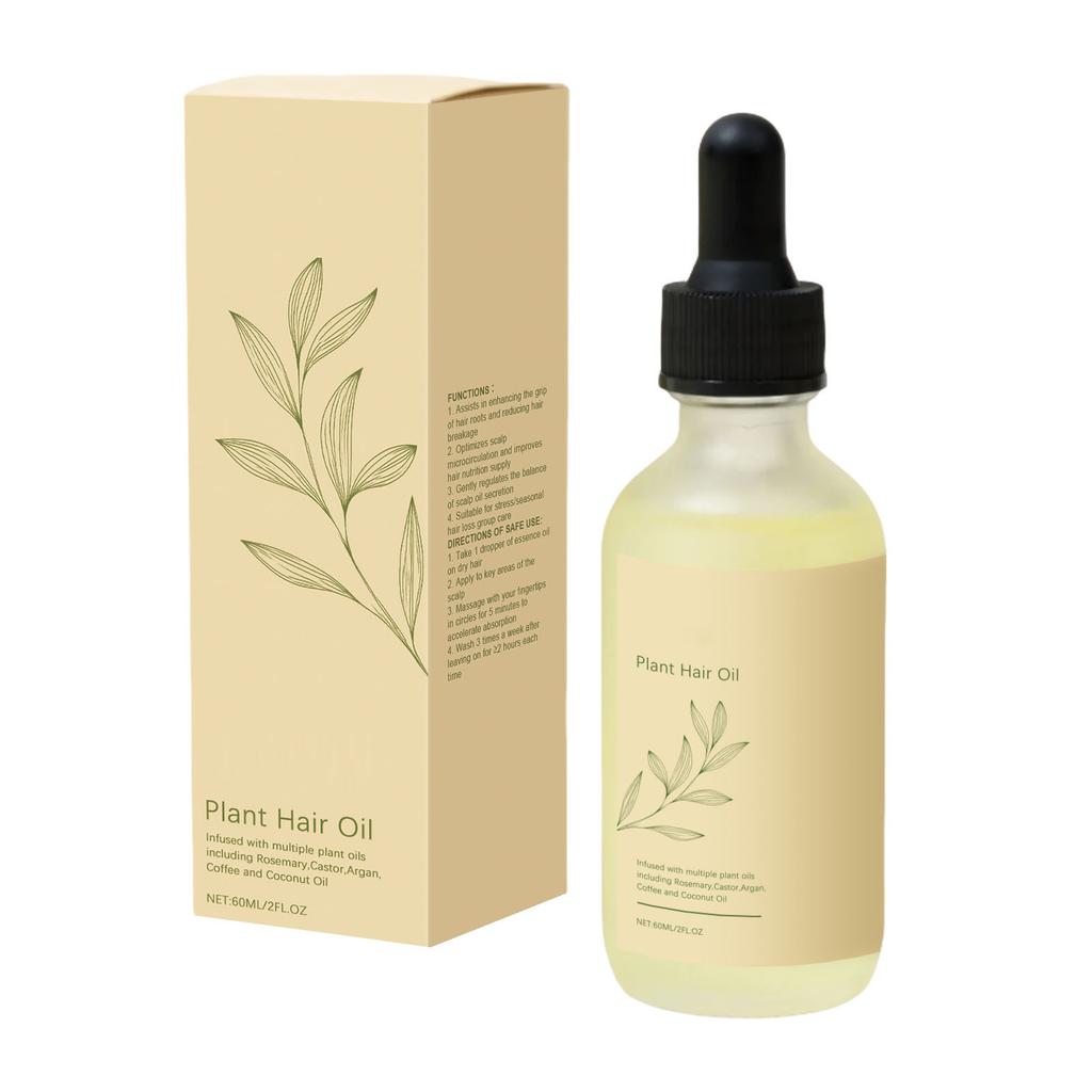 Plant-based Anti-hair Loss Oil Moisturizes, Protects And Strengthens Hair, Suitable For Sensitive Scalp,60ML