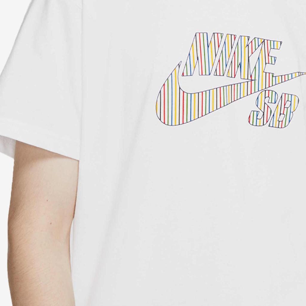 Nike SB Skateboard Bold Logo Athletic Short Sleeve T-Shirt Men Tops White CW1463-100